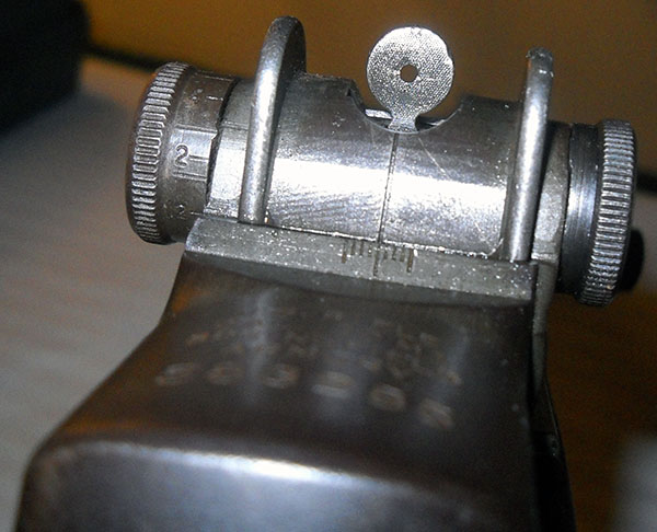 detail, M1 rear sight