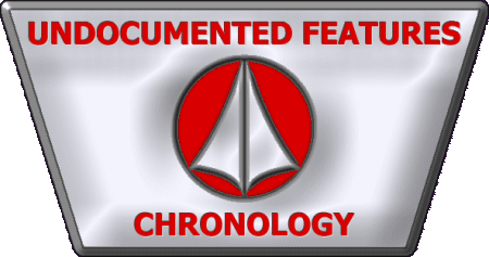 UNDOCUMENTED FEATURES: CHRONOLOGY